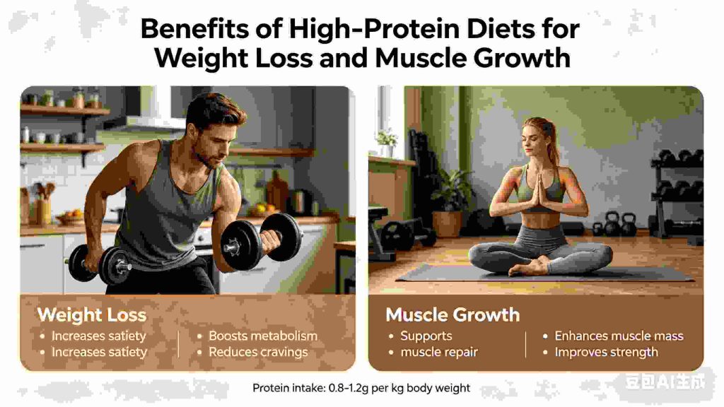 The Benefits of High-Protein Diets for Weight Loss and Muscle Growth